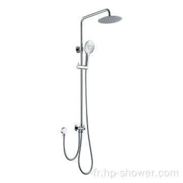 Ensemble de douche en forme de bain fini chrome sain